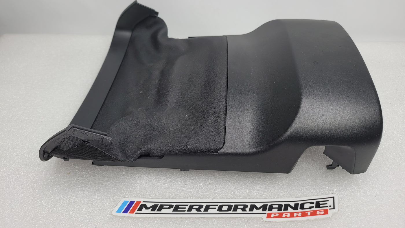 BMW 3 Series G20 G21 G80 steering column cover panel by MPerformance.parts, showing the sleek black plastic panel with mounting clips.