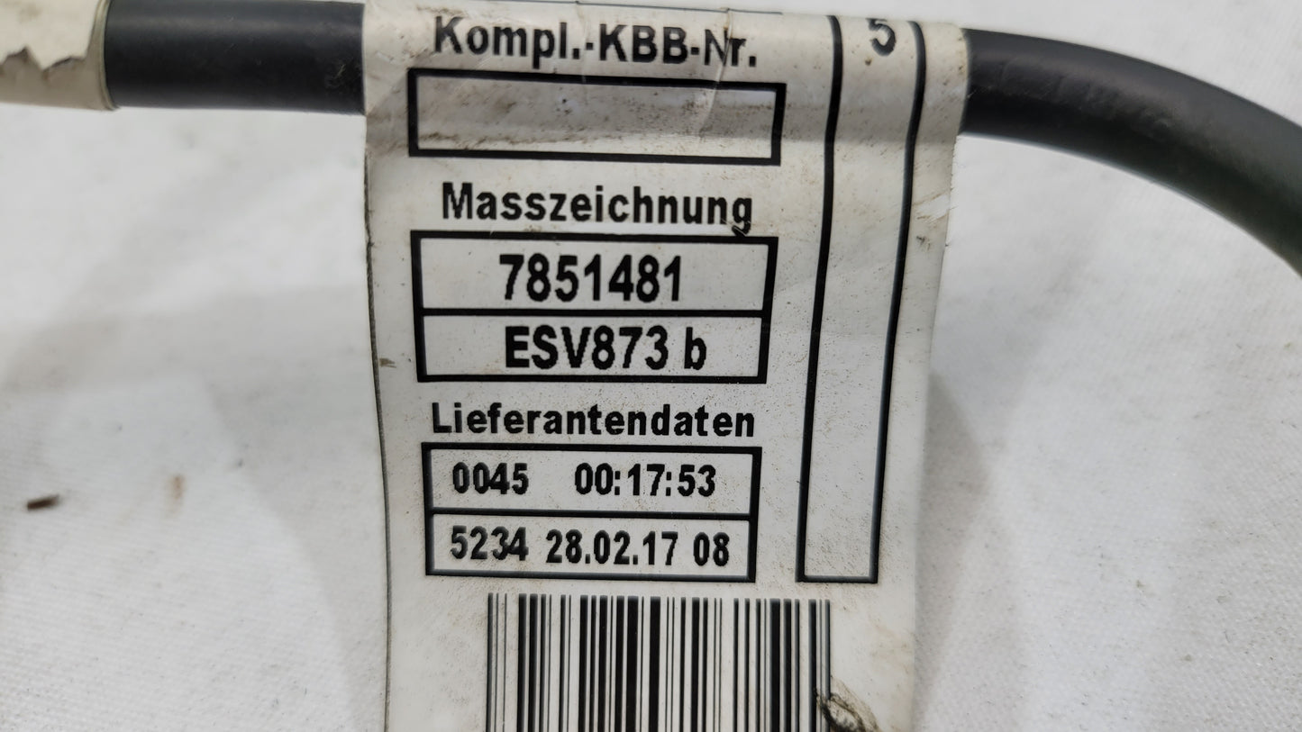 BMW F83 M4 positive battery power distribution cable from MPerformance.parts, showing the black cable with terminal connectors.