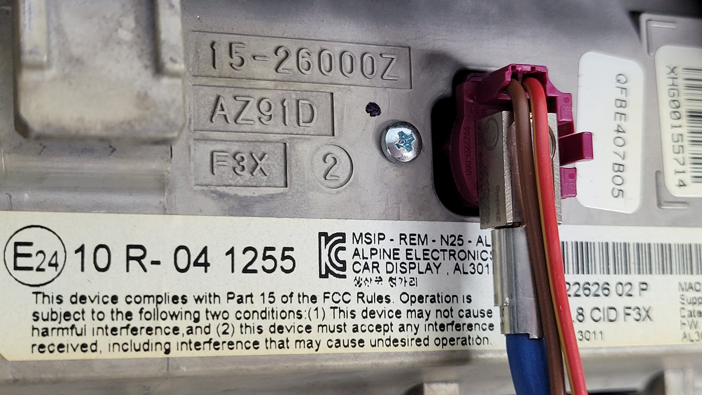 F30 F31 F32 F33 F36 F20 F22 F80 F82 M4 EVO SAT NAV SCREEN NAVIGATION MONITOR 6822626