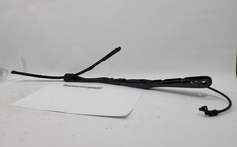 BMW 3 Series G80 M3 driver side front wiper arm by MPerformance.parts, showcasing the metal blade and mounting connection.