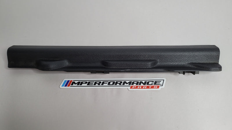 BMW 3 Series F30 320D front driver seat rail cover trim in black, part number 7243558, by MPerformance.parts.