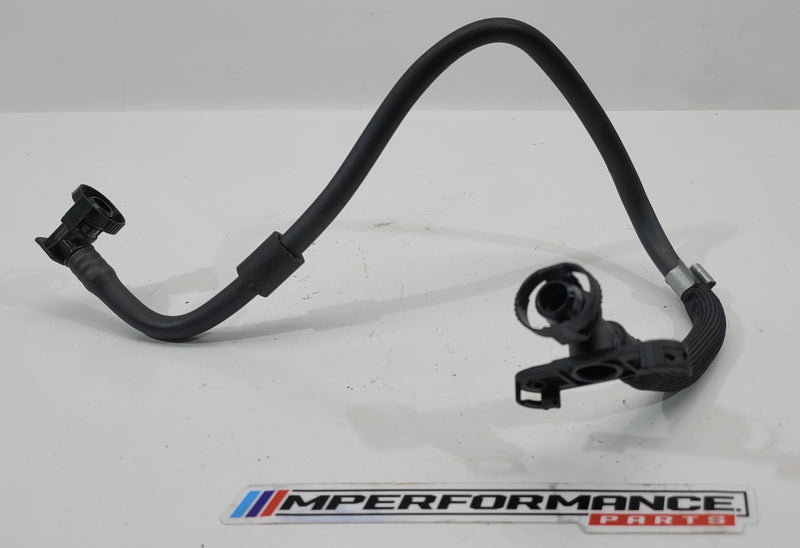 BMW G87 M2 G80 M3 G82 M4 fuel tank breather pipes lines from MPerformance.parts, showing close-up of the engine vent hoses.