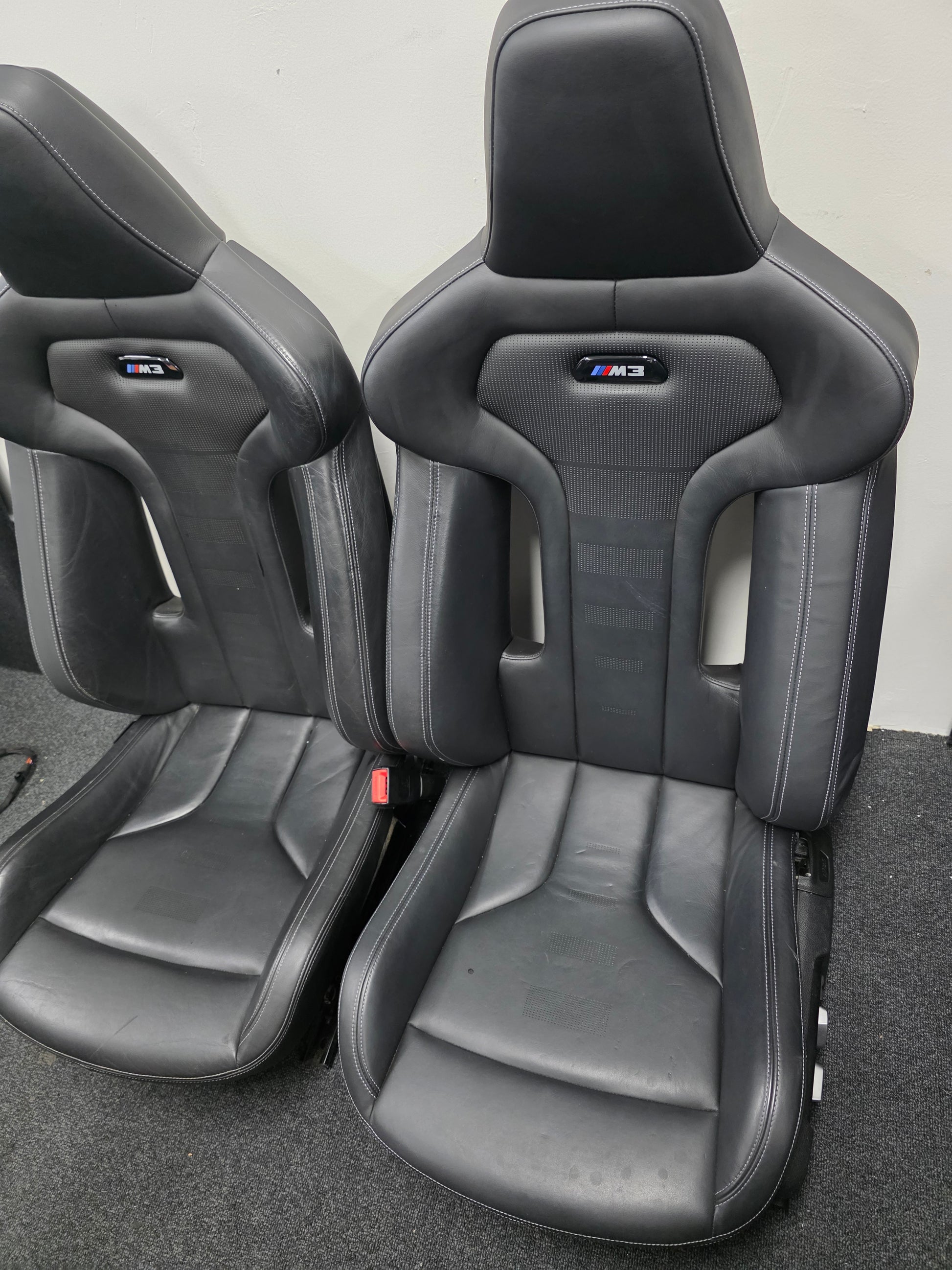 BMW F80 M3 Black Leather Seats - MPerformance.parts