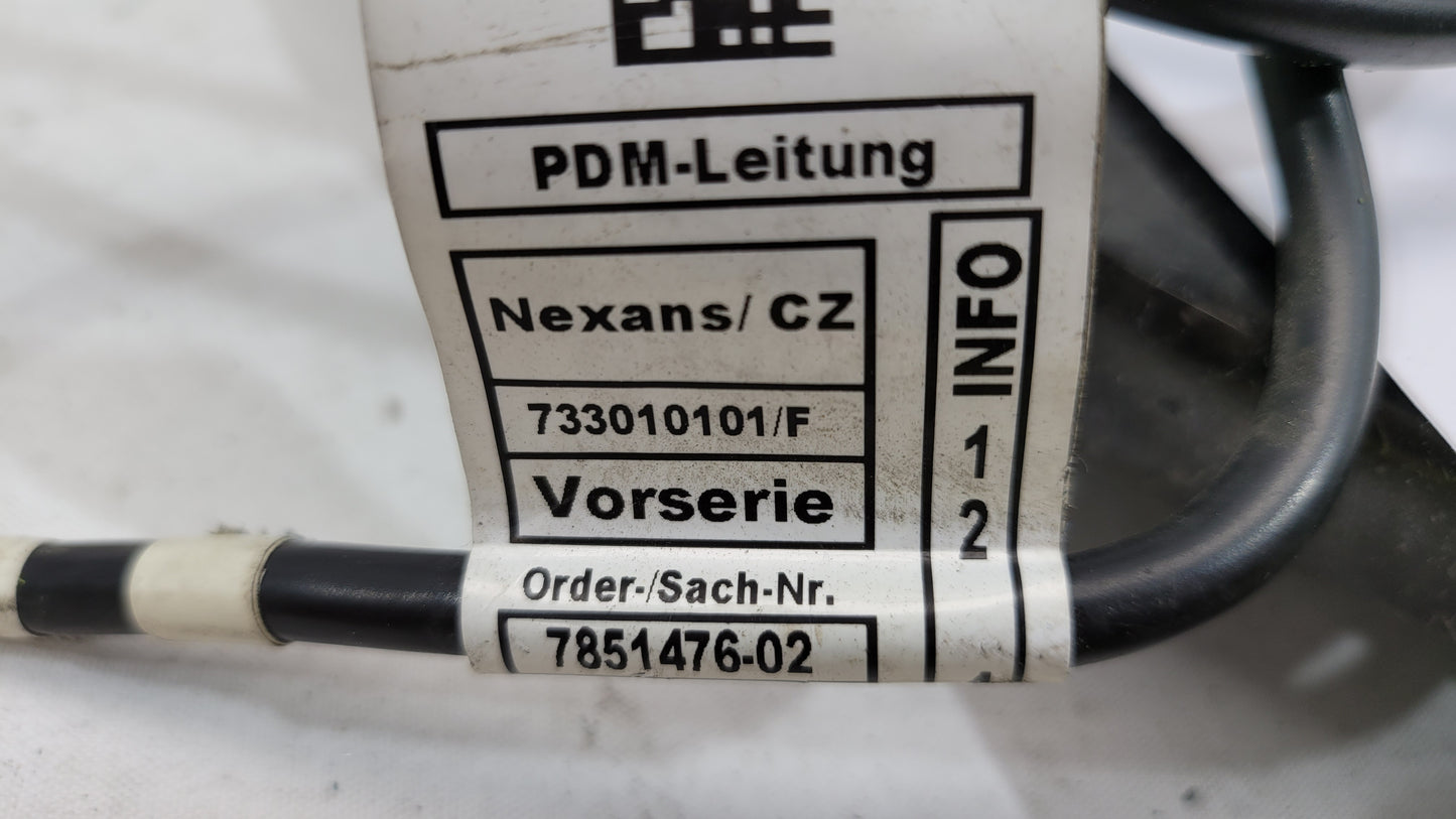BMW F83 M4 positive battery power distribution cable by MPerformance.parts, showing the black cable with connectors for engine bay installation.