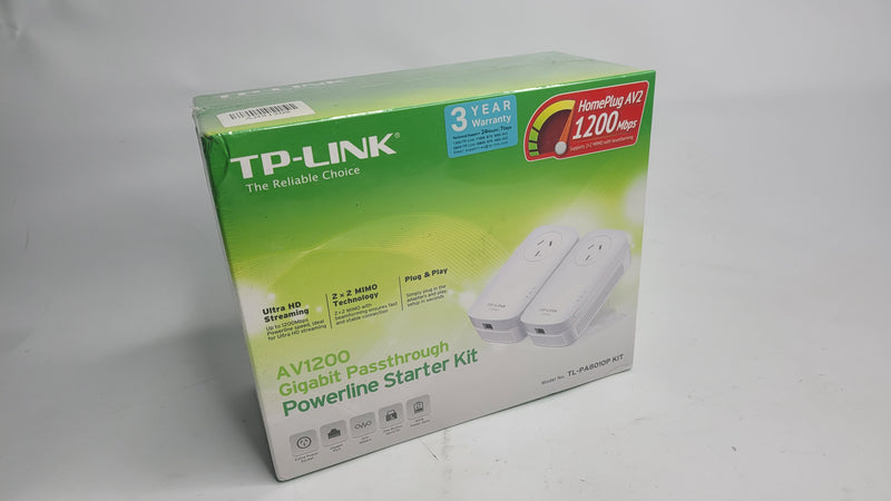 TP-Link AV1200 Gigabit Passthrough Powerline Starter Kit (TL-PA8010P KIT) - 1200Mbps, Gigabit - MPerformance.parts