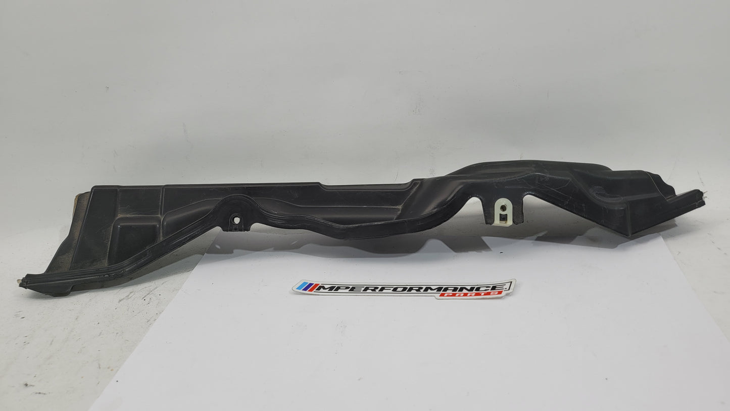 BMW M3 G8x engine compartment panel from MPerformance.parts, showing the black panel with mounting points and engine bay details.