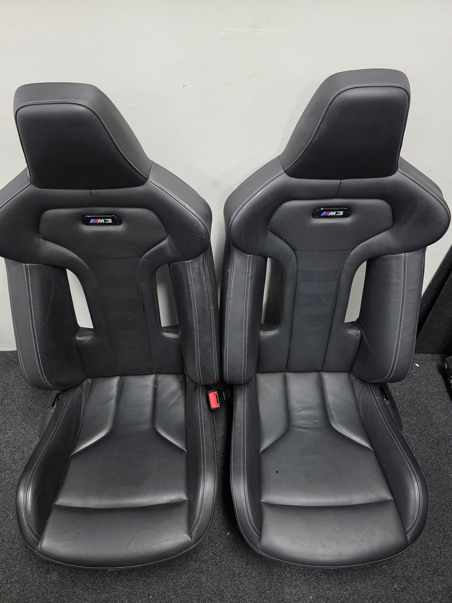 BMW F80 M3 Black Leather Seats - MPerformance.parts