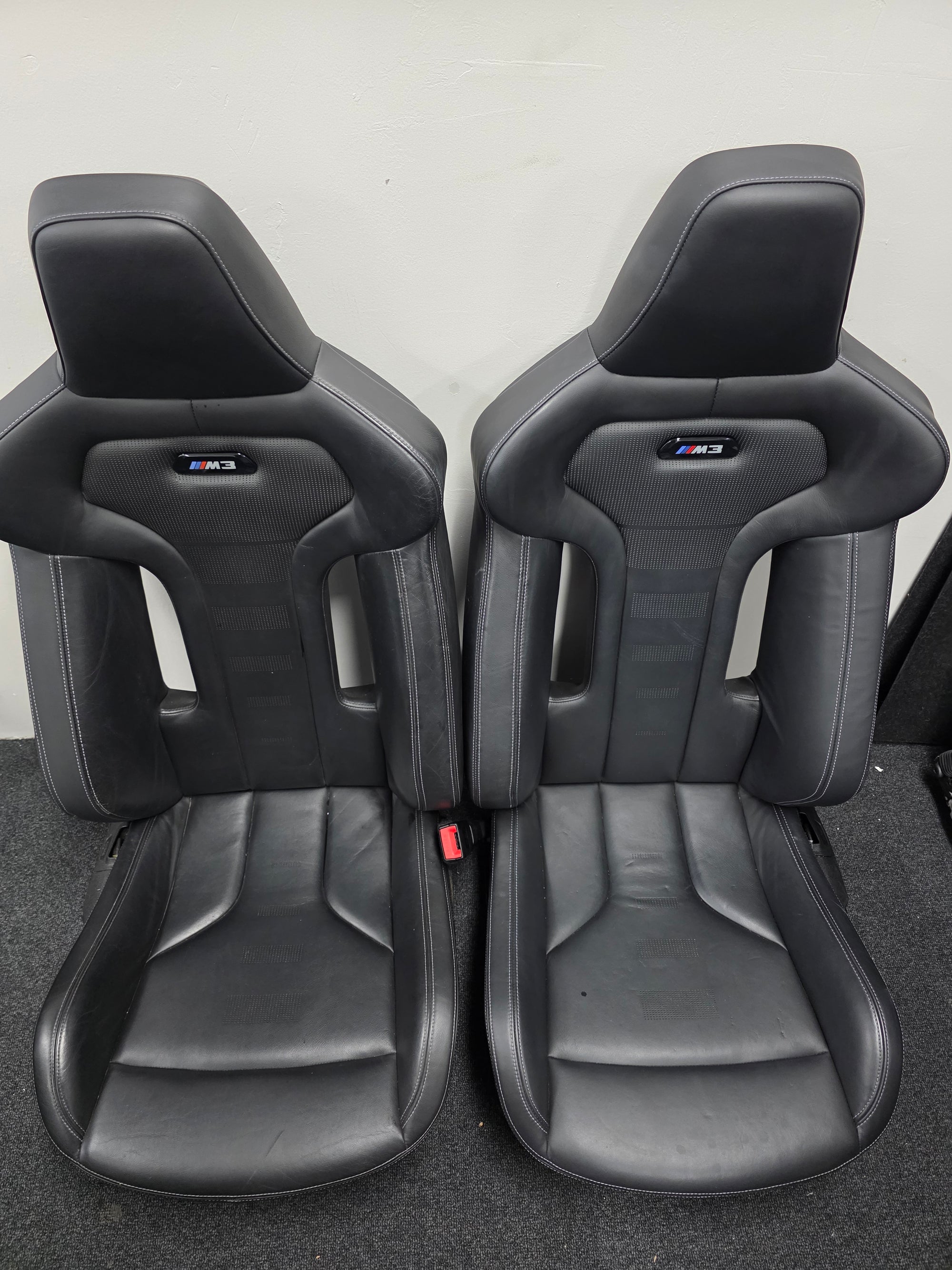 BMW F80 M3 Black Leather Seats - MPerformance.parts