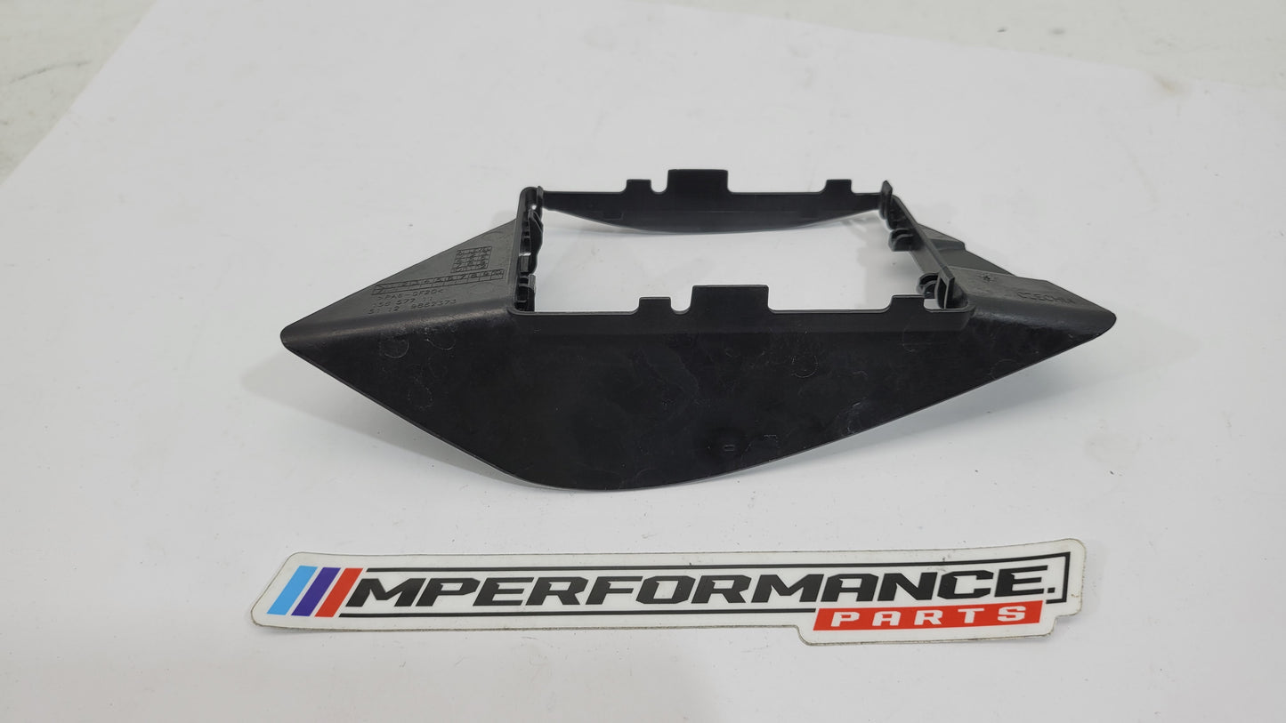 BMW G80 M3 Competition blind spot sensor bracket by MPerformance.parts, showing the metal mounting bracket for the vehicle's safety sensor.