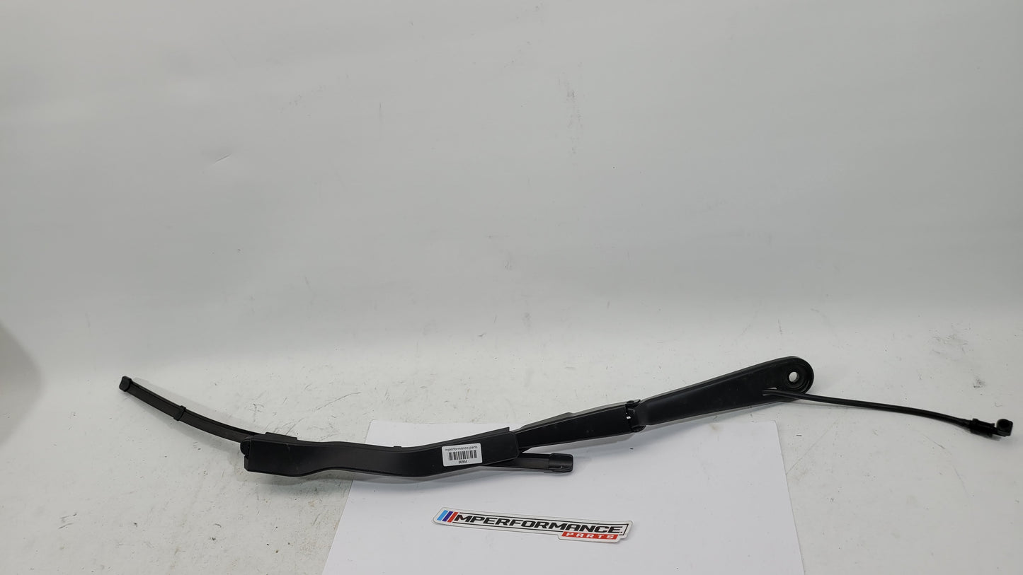 BMW M3 G8x driver side front wiper arm by MPerformance.parts, showing the metal wiper arm with mounting details.