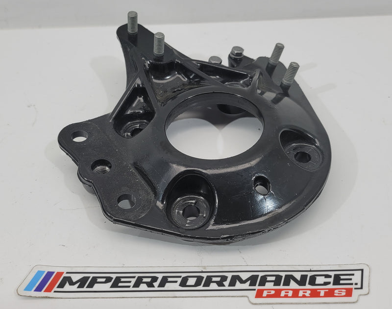 BMW M3 Competition G80 front right reinforcement tower brace mount from MPerformance.parts, showing the metal bracket and mounting points.