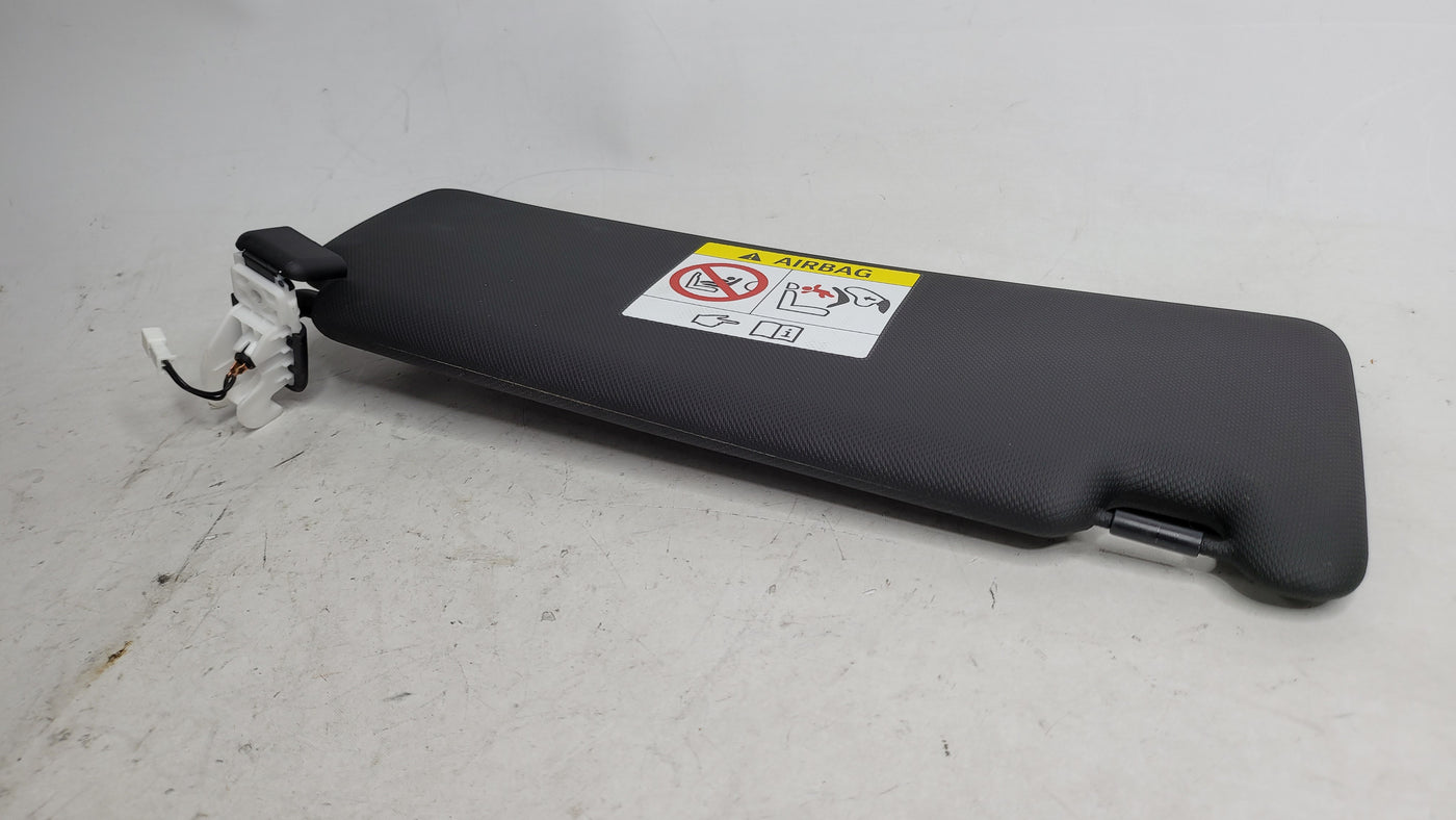 BMW 3 F30 left side sun visor in black with attachment clips, designed for BMW 3 Series F30 models by MPerformance.parts.