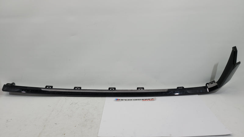BMW M3 M4 G80 G82 rear bumper left diffuser molding trim in black with mounting points, part of MPerformance.parts collection.