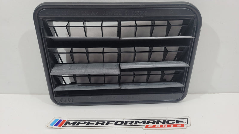 BMW M4 F82 rear quarter panel vent grill by MPerformance.parts, showcasing the sleek black design and vent openings.