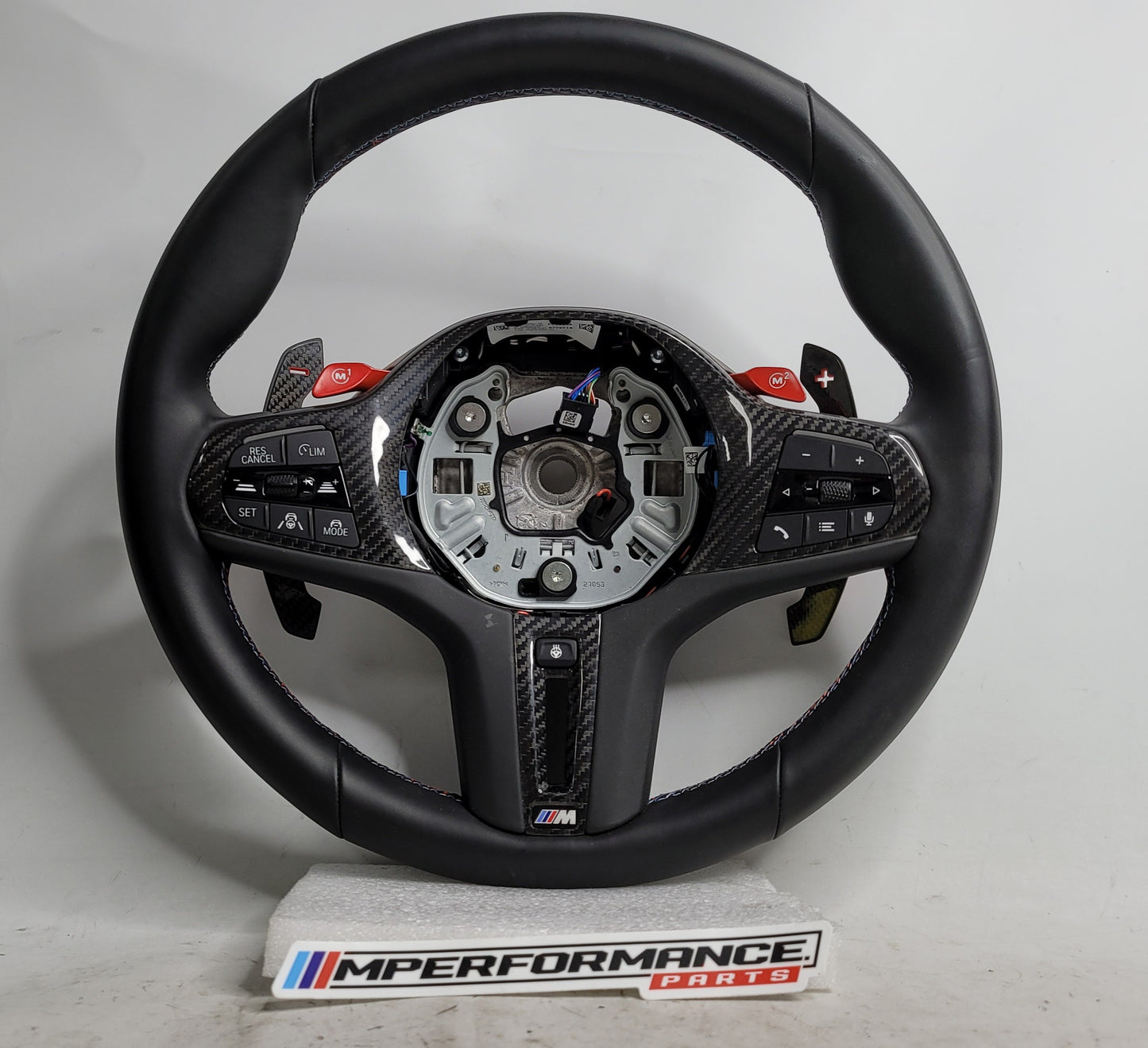 BMW G82 M4/G80 M3 OEM Steering Wheel–Leather w/ Carbon Trim - MPerformance.parts