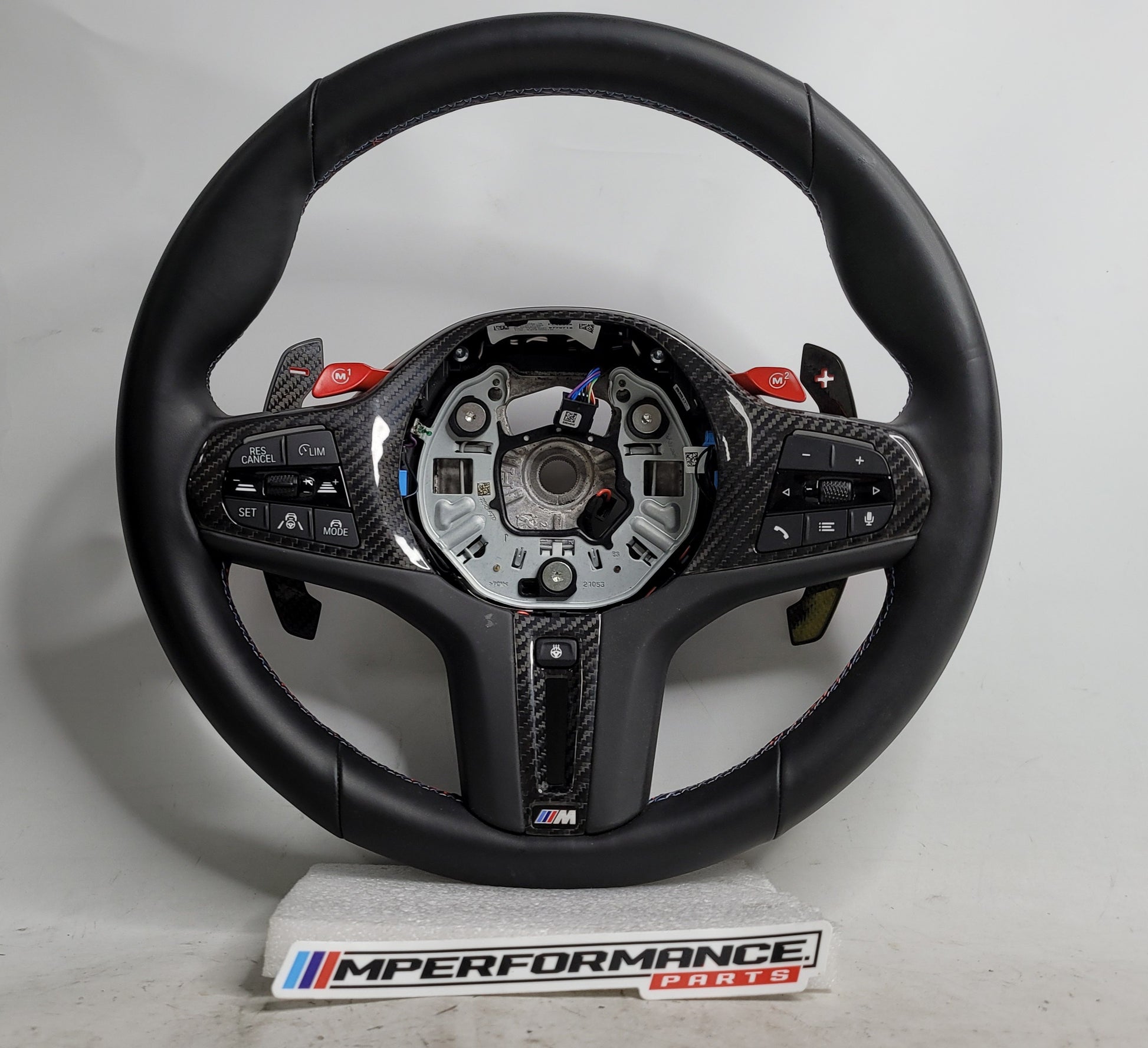 BMW G82 M4/G80 M3 OEM Steering Wheel–Leather w/ Carbon Trim - MPerformance.parts