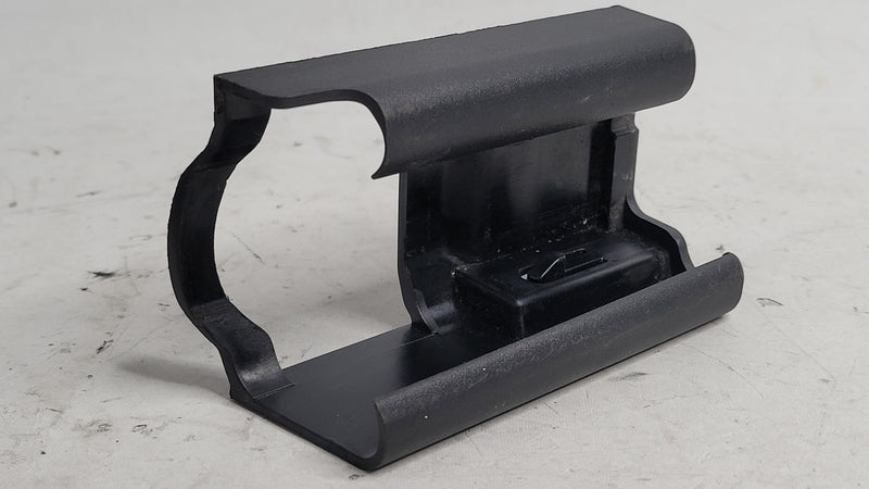 BMW 3 G80 M3 seat rail trim cover protective cap by MPerformance.parts, showing a close-up of the black plastic cap on the seat rail.