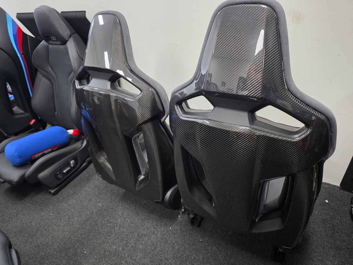 BMW G80 M3 Black Leather Carbon Bucket Seats - MPerformance.parts
