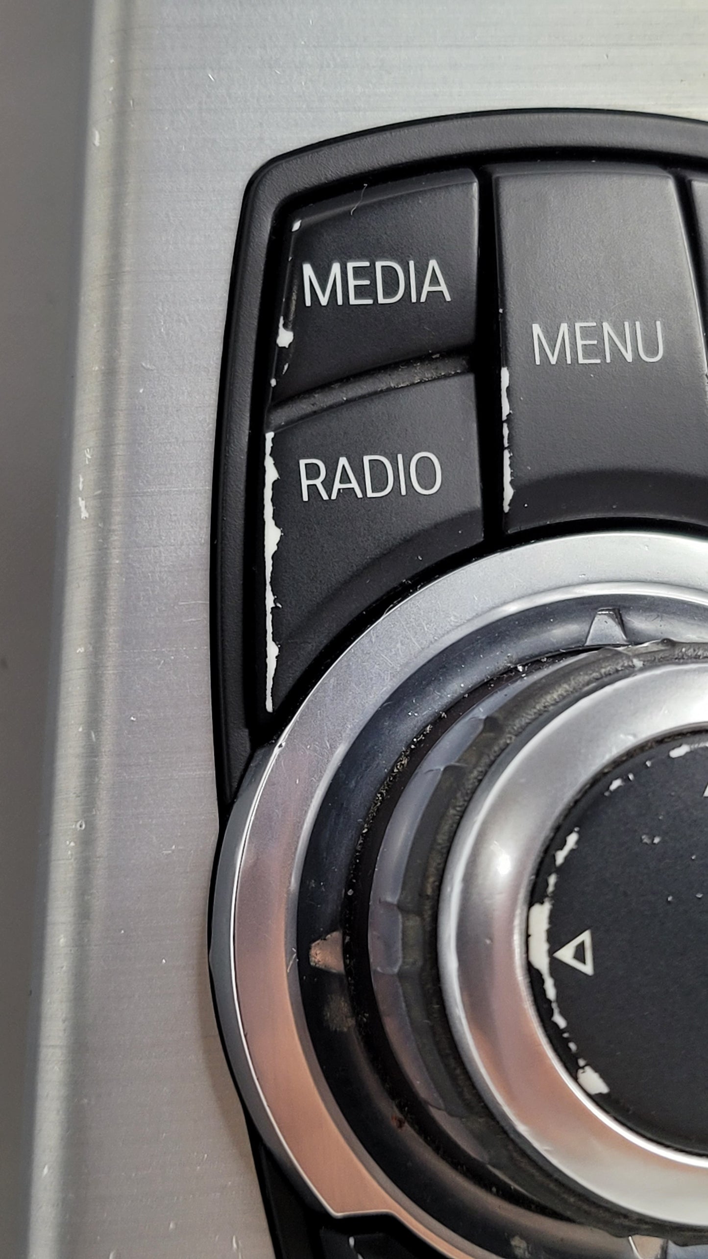 9267955 11-17 BMW 3 Series iDrive Media Navigation Controller Switch Knob With Brushed Metal Trim - MPerformance.parts