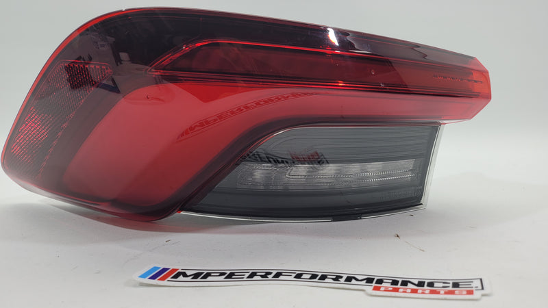 BMW 3 Series G20, G80, G28 right outer tail light by MPerformance.parts showing the red and clear lens with mounting details.