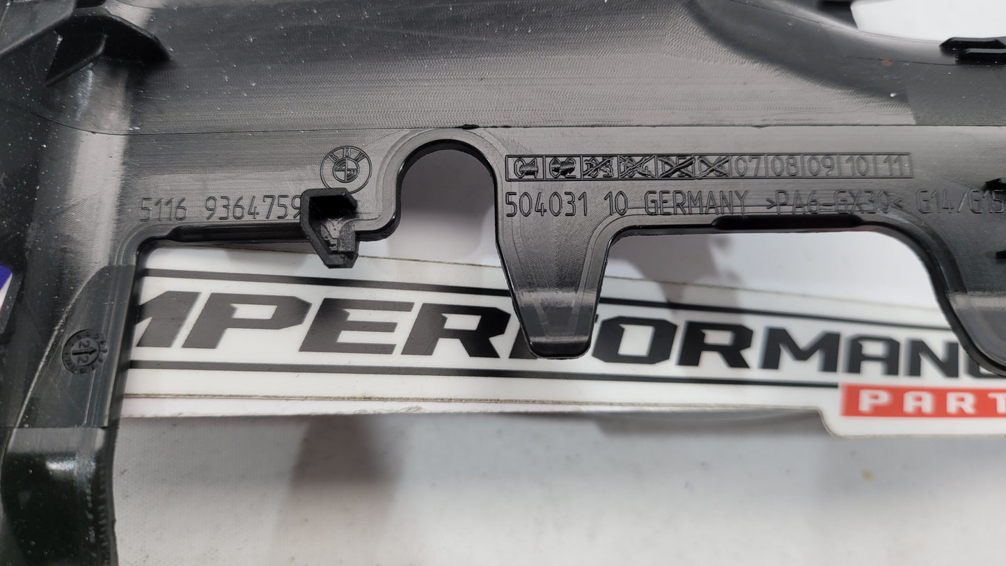 BMW G80 M3 mirror trim part, with sleek, chrome finish, designed for the BMW G80 M3 vehicle, by MPerformance.parts.