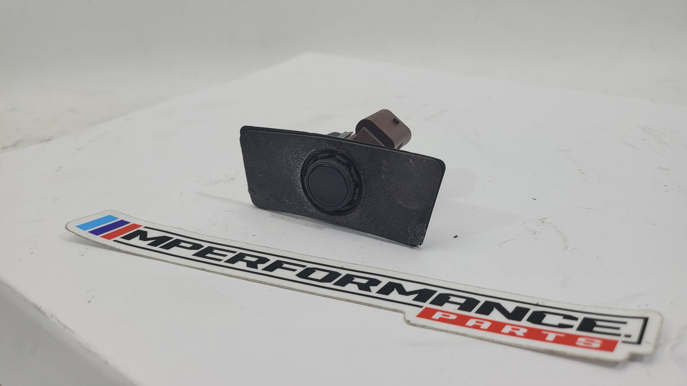 BMW M2 G87 bumper parking distance sensor by MPerformance.parts, showing close-up of the sensor embedded in the bumper.