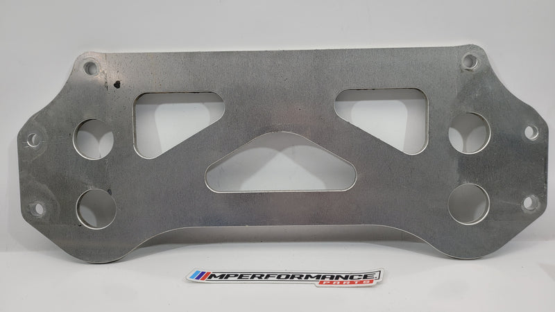 BMW M3 M4 G80 G82 rear subframe brace assembly bracket by MPerformance.parts, showing the metal structural component with mounting points.