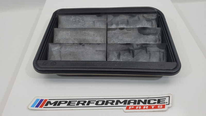 BMW M3 G80 rear ventilation grill by MPerformance.parts, showcasing the black grille with sleek design and ventilation slats.