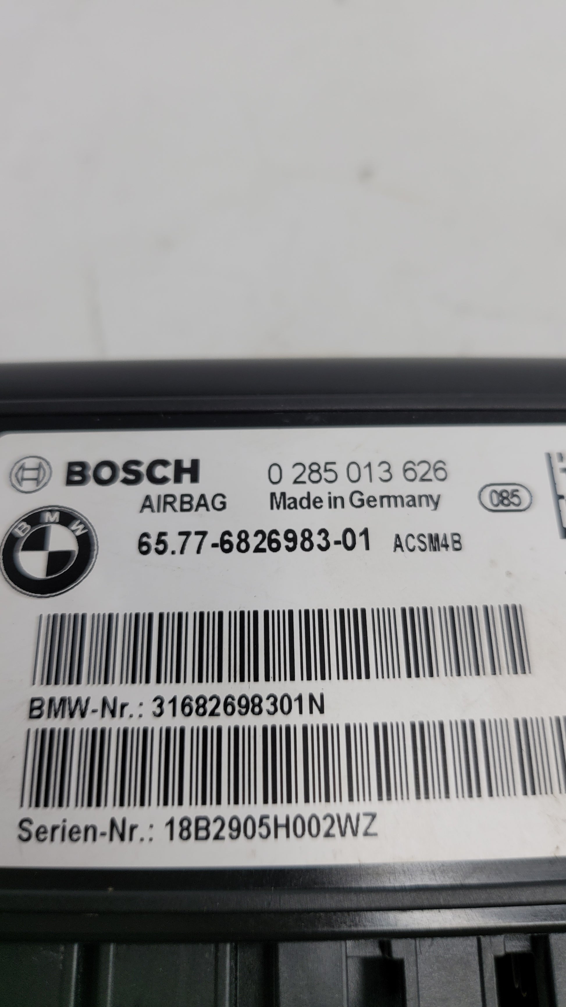 BMW AIRBAG CONTROL UNIT - 6826983-01 - MPerformance.parts