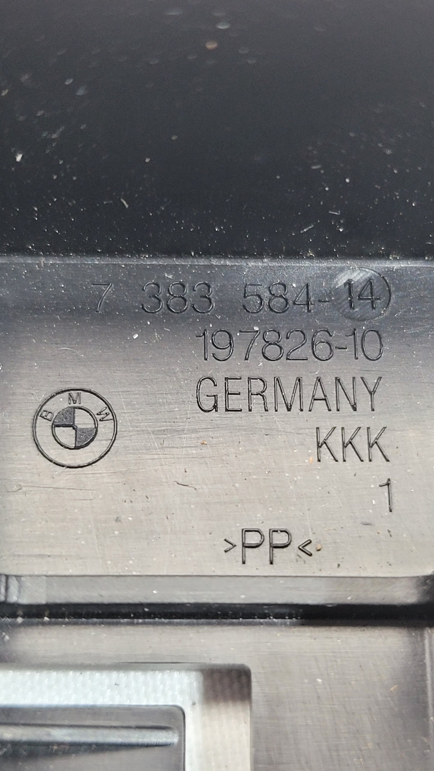 BMW G20 G30 F90 G11 G12 warning triangle carrier bracket, MPerformance.parts, showing the metal bracket designed for vehicle safety kit.