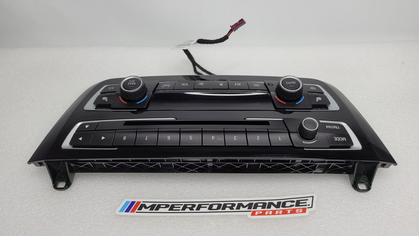 2014-2018 BMW M3 M4 climate control panel by MPerformance.parts, showing the A/C and temperature adjustment buttons.