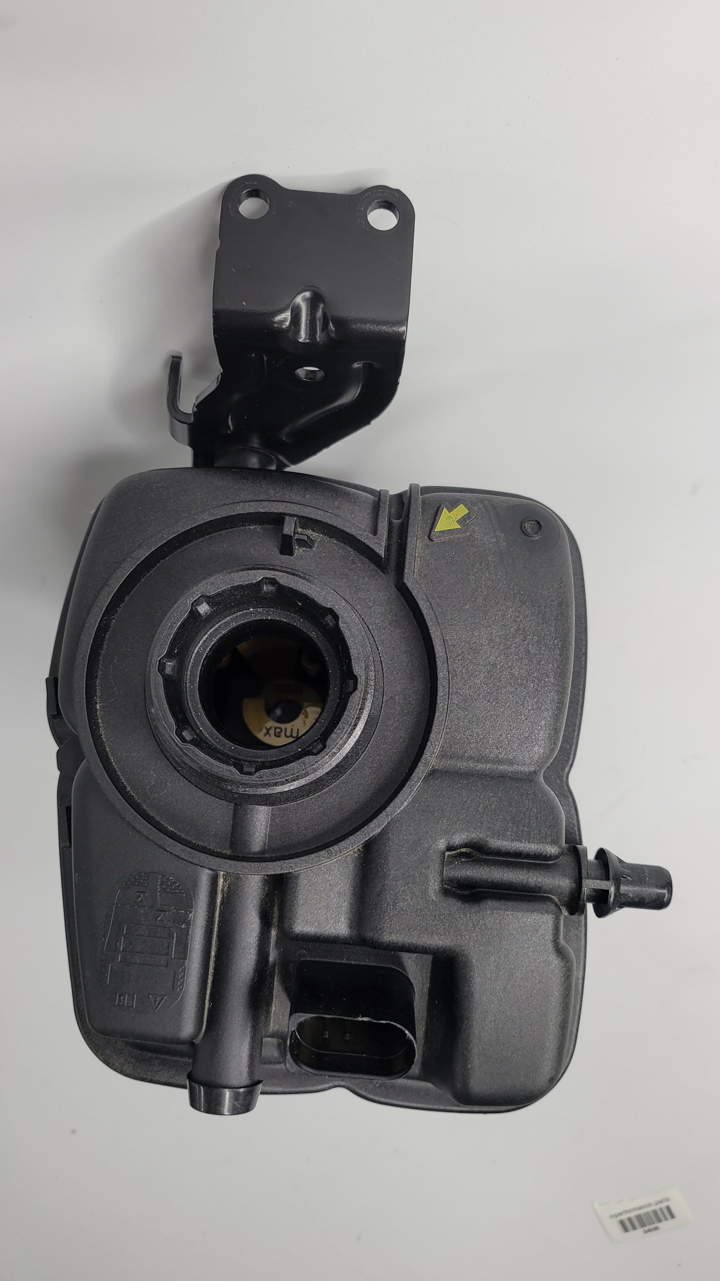 BMW G87 M2 G80 M3 G82 M4 water coolant tank reservoir by MPerformance.parts, showing the black plastic coolant container with mounting points.