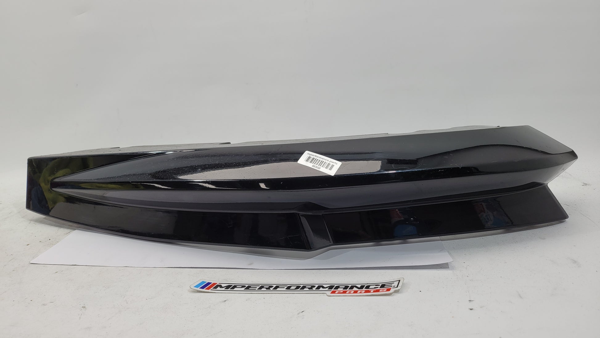 BMW G80 M3 bumper corner spat splitter rear driver side, part 8084402, designed for aftermarket MPerformance.parts replacement.