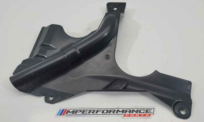 BMW M4 G82 steering wheel column cover front right side, genuine MPerformance.parts, detailed close-up of the car interior component