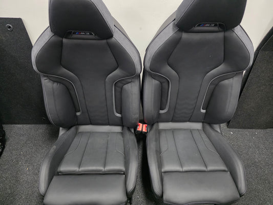 BMW G80 M3 Black Leather Comfort Seats - MPerformance.parts