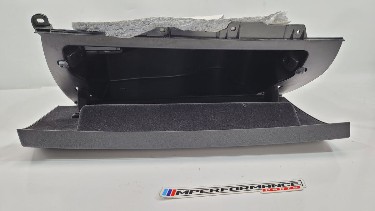 Black glovebox for M2 F87 LCI BMW, part number 9226048, featuring MPerformance.parts branding and a sleek, modern finish.