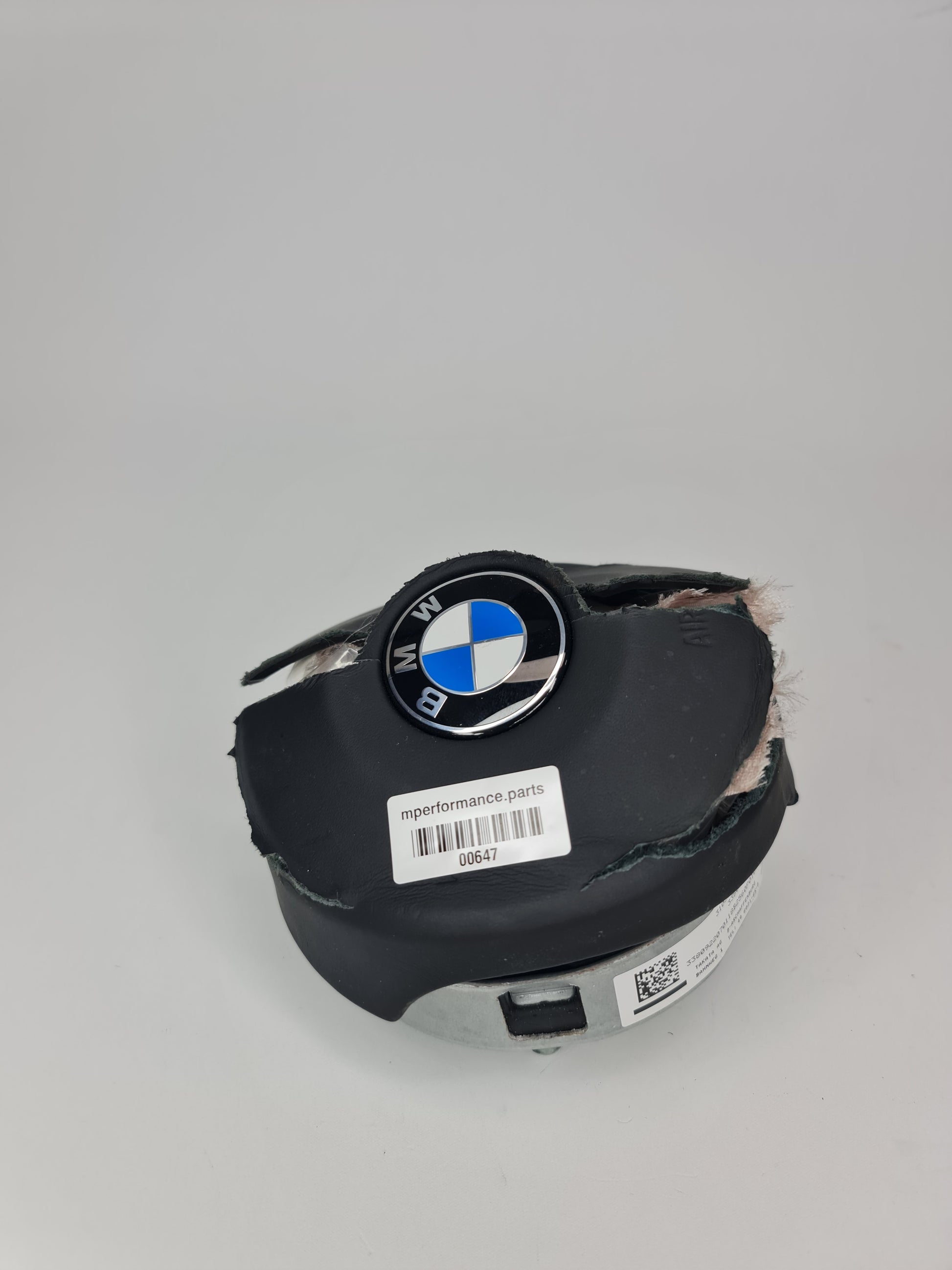 BMW REAL LEATHER M2 M3 F80 M4 M5 F10 M6 F06 M Sport steering wheel driver airbag 32308092207 - MPerformance.parts