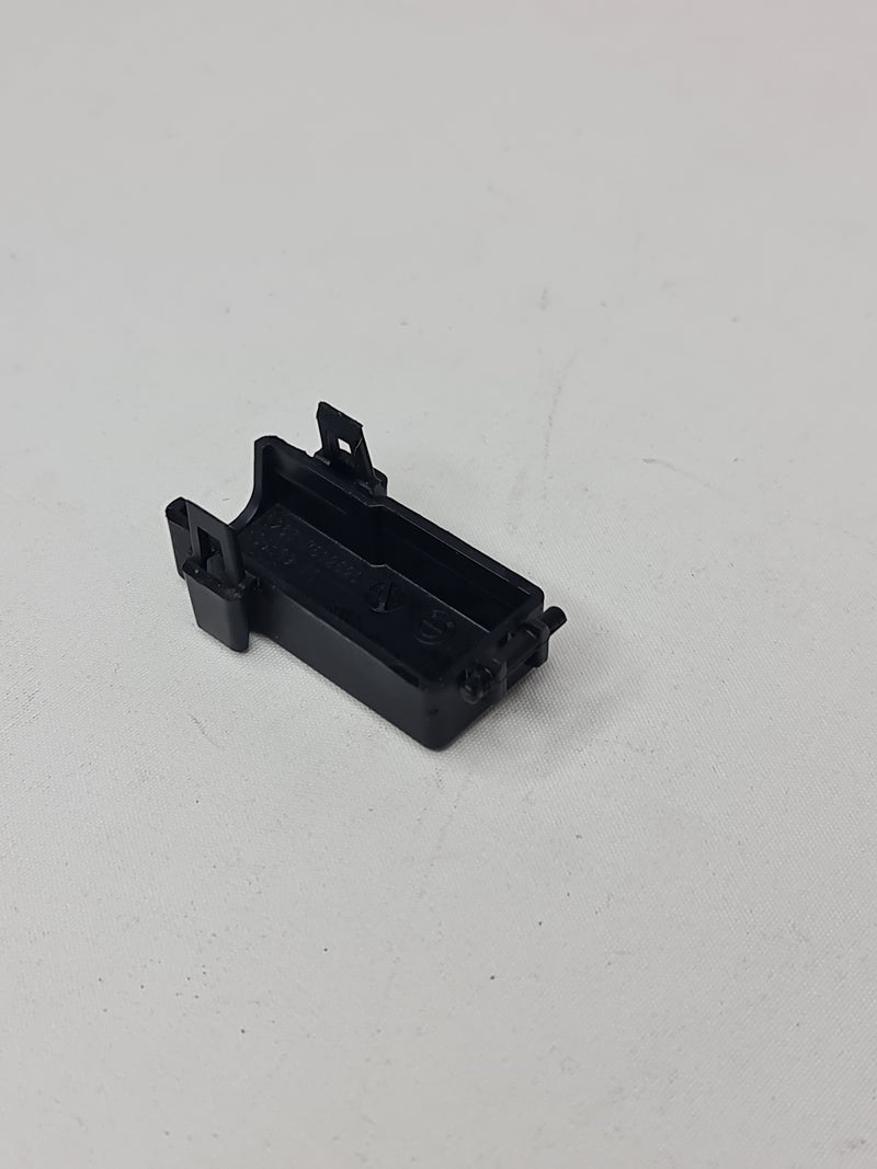 BMW battery module cover for 2010-2020 models, protective cap part number 12637612620, black plastic exterior.