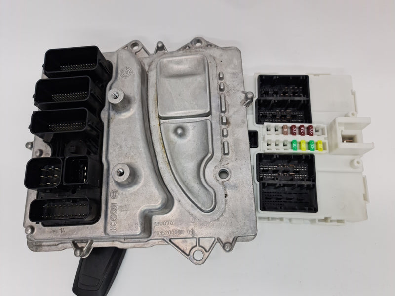 BMW F80 M3, F82 M4, F87 M2C DME engine control ECU with FEM and key, compatible with S55B30A engine models.