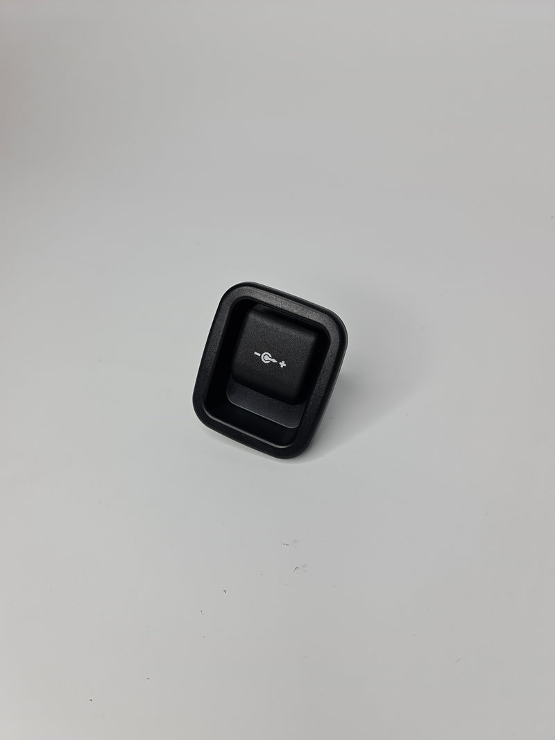 BMW power outlet trim socket mount for 1999-2020 models, with black plastic finish and precise fit for dashboard installation.